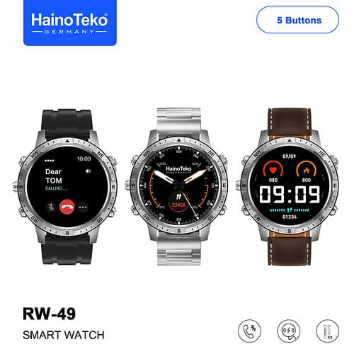 HainoTeko Germany RW48 with Amoled Display and 3 Straps for 